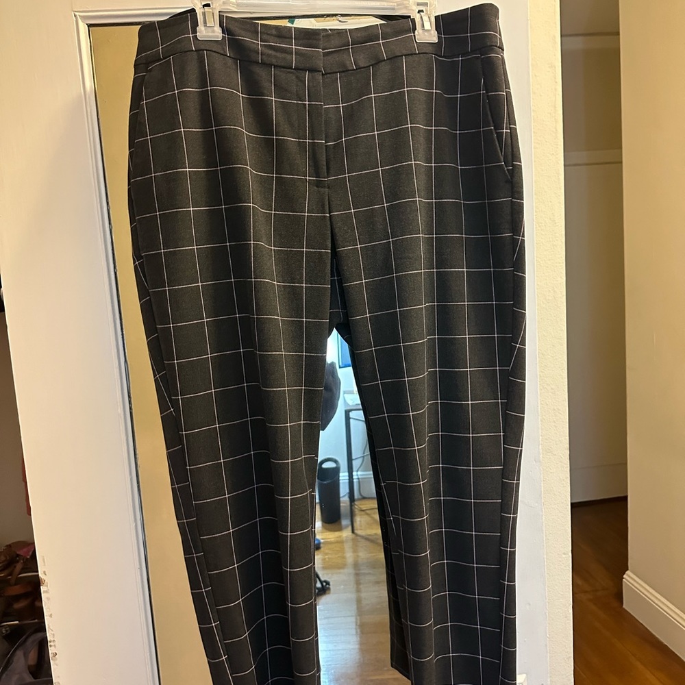 Women's Black Checkered Pants